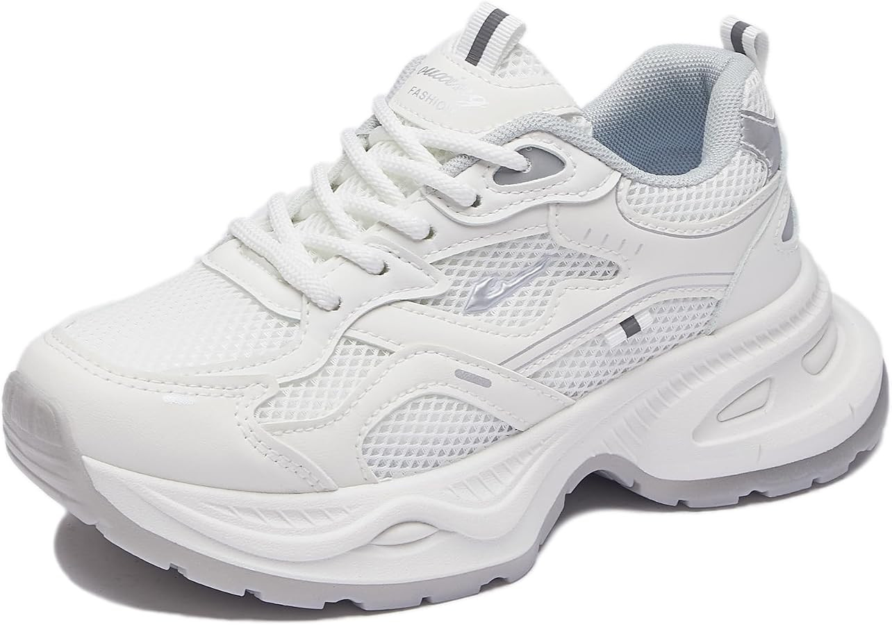 Women's Fashion Chunky Sneakers Breathable Mesh Platform Sneakers Retro Lace-Up Casual Tennis Sho... | Amazon (US)