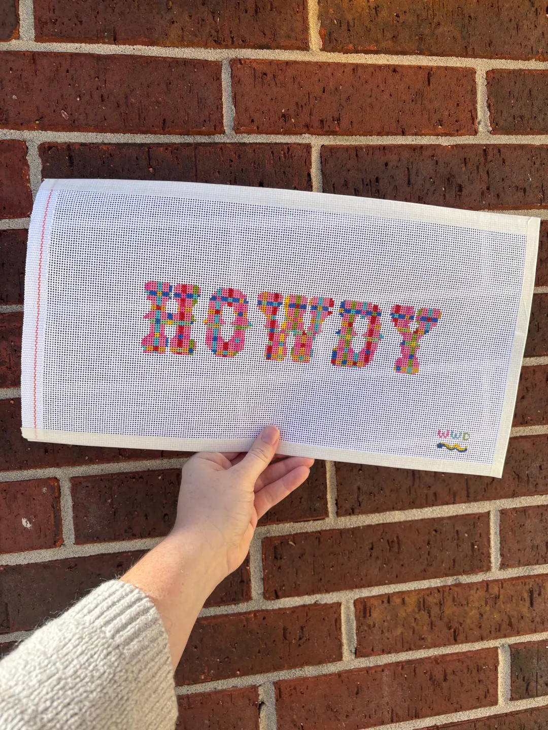 Handpainted “HOWDY” Needlepoint Canvas | Etsy (US)