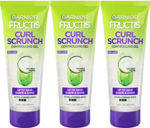 Garnier Hair Care Fructis Style Curl Scrunch Controlling Gel for Curly Hair, 6.8 Ounce (Pack of 3... | Amazon (US)