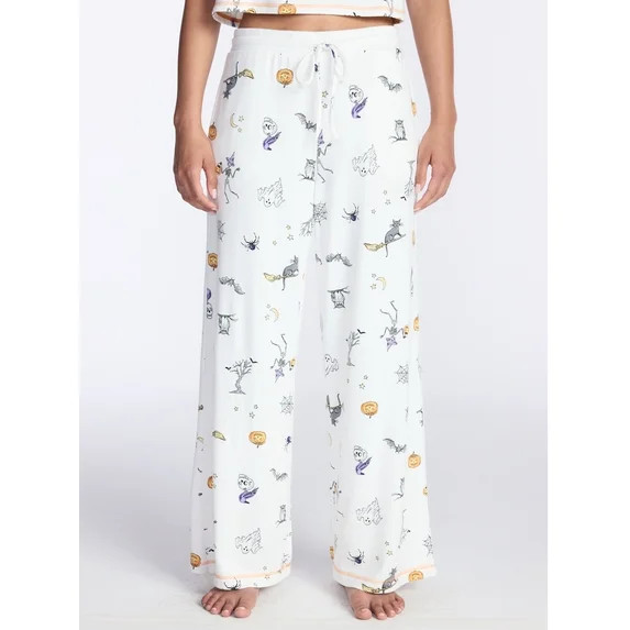 Halloween and Fall Women's Hacci Knit Sleep Pants from Way to Celebrate, 29.5" Inseam, Sizes XS-3... | Walmart (US)