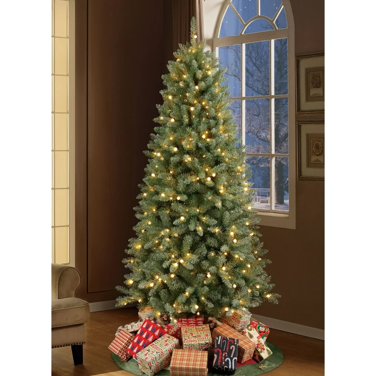 7.5' Bloomington Christmas Tree, Pre-Lit with Color-Changing LEDs, by Holiday Time | Walmart (US)