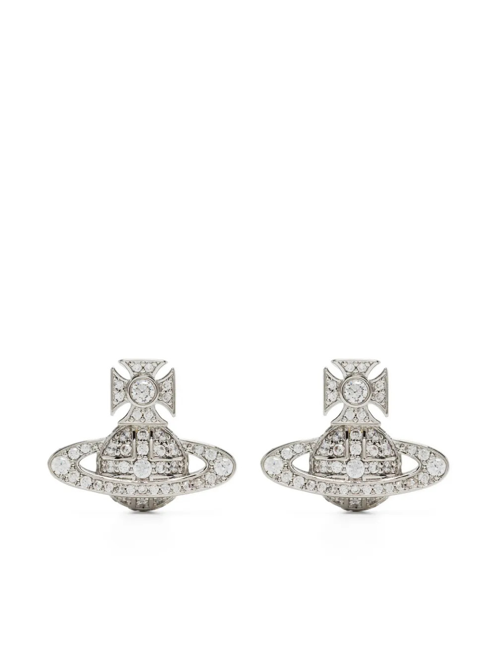 Vivienne Westwood Orb crystal-embellished Stud Earrings - Farfetch | Farfetch Global