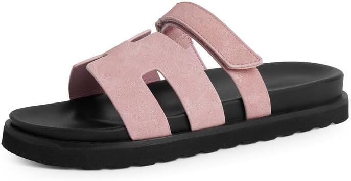 Modatope Womens Flat Sandals H Sandals for Women Slide Sandals | Amazon (US)