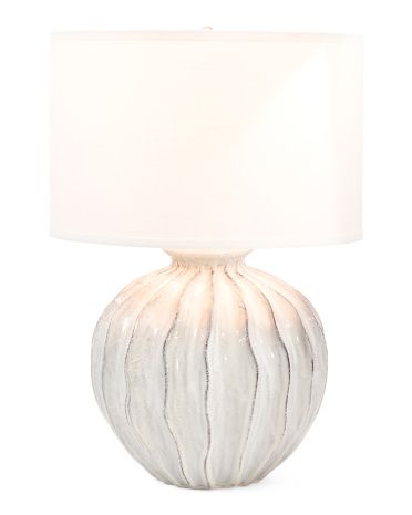 25in Ocean Wave Textured Table Lamp | TJ Maxx