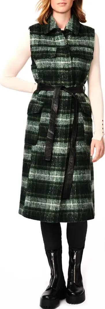 Bernardo Longline Plaid Utility Vest | Nordstrom | Nordstrom