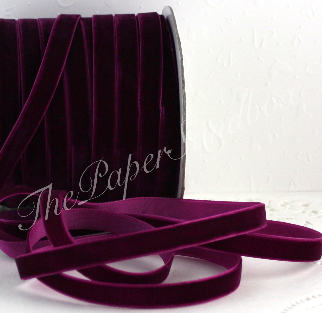 Plum Velvet Ribbon 3/8 Wide BY THE YARD | Etsy | Etsy (US)