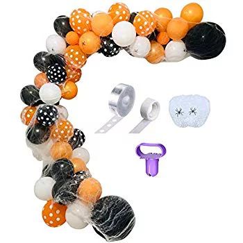 127 Pieces Halloween Balloon Arch Garland Kit, Balloon Bouquet Kit, Latex Balloons for Halloween Dec | Walmart (US)