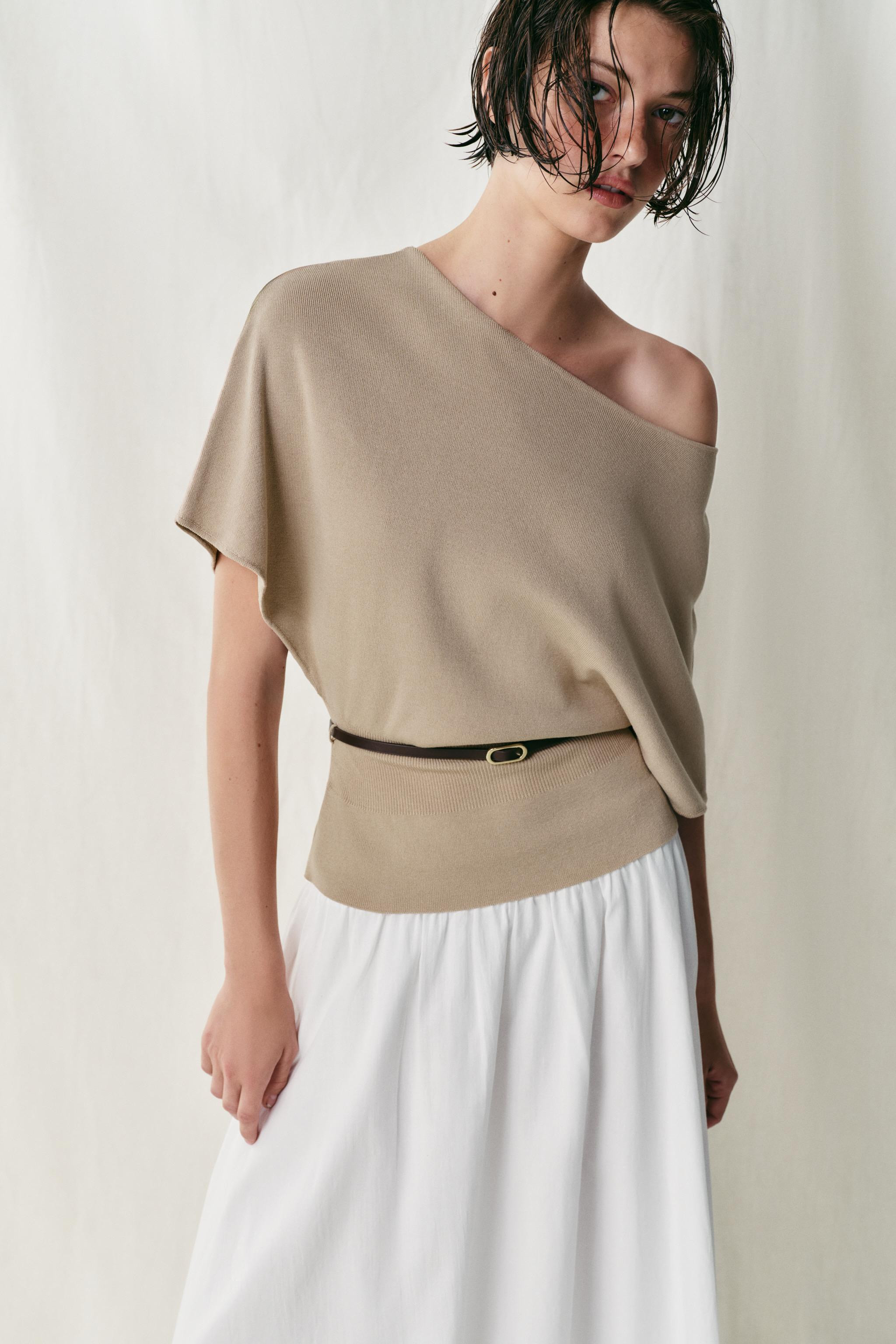 KNIT BELTED TOP | Zara US