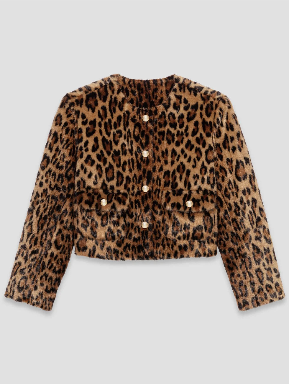 Leopard faux fur jacket Printed for Women | Maje | Maje US