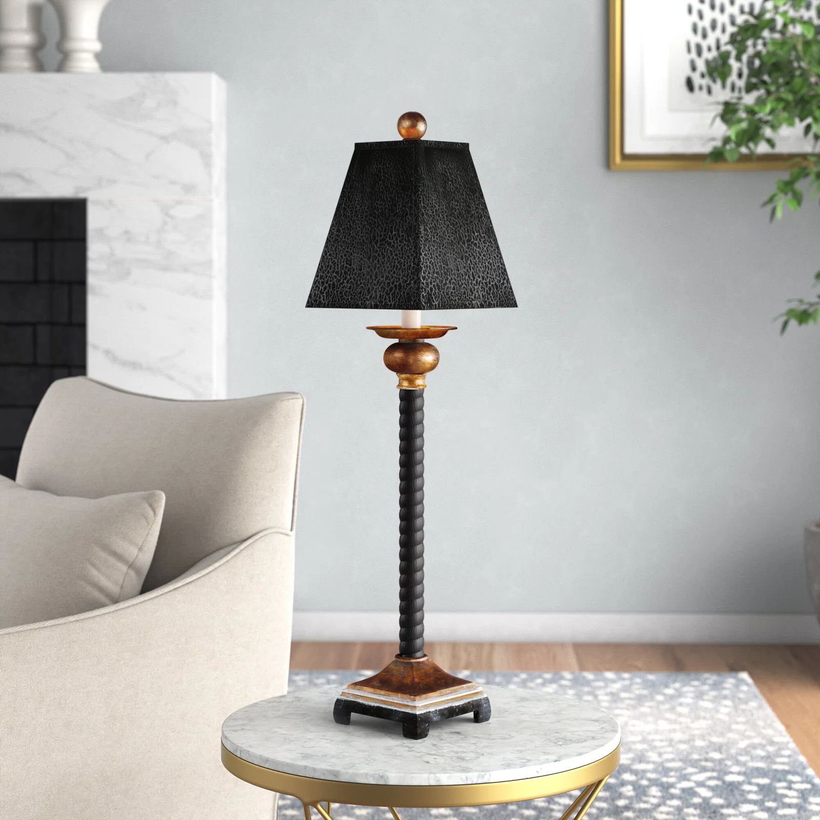 Lark Manor Arbuckle 31" Gray/Bronze/Black Buffet Lamp | Wayfair | Wayfair North America