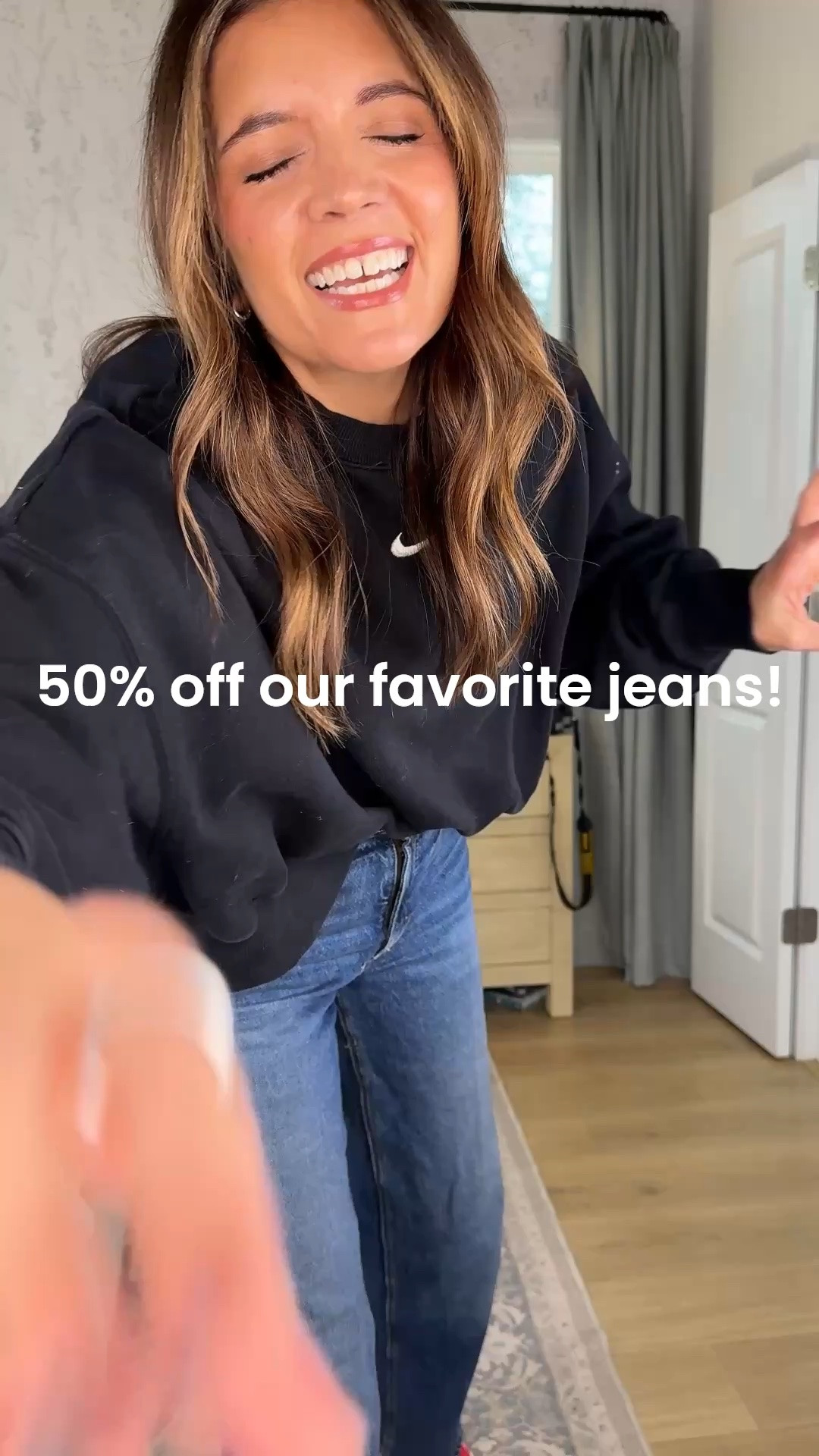 Half off our favorite viral high rise wide leg jeans! I’m 5’7” in a size 2.

#LTKOver40 #LTKTall #LTKSaleAlert