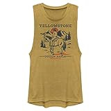 Y Yellowstone Women's Muscle Tank, Gold Heather/Dutton Ranch, Small | Amazon (US)