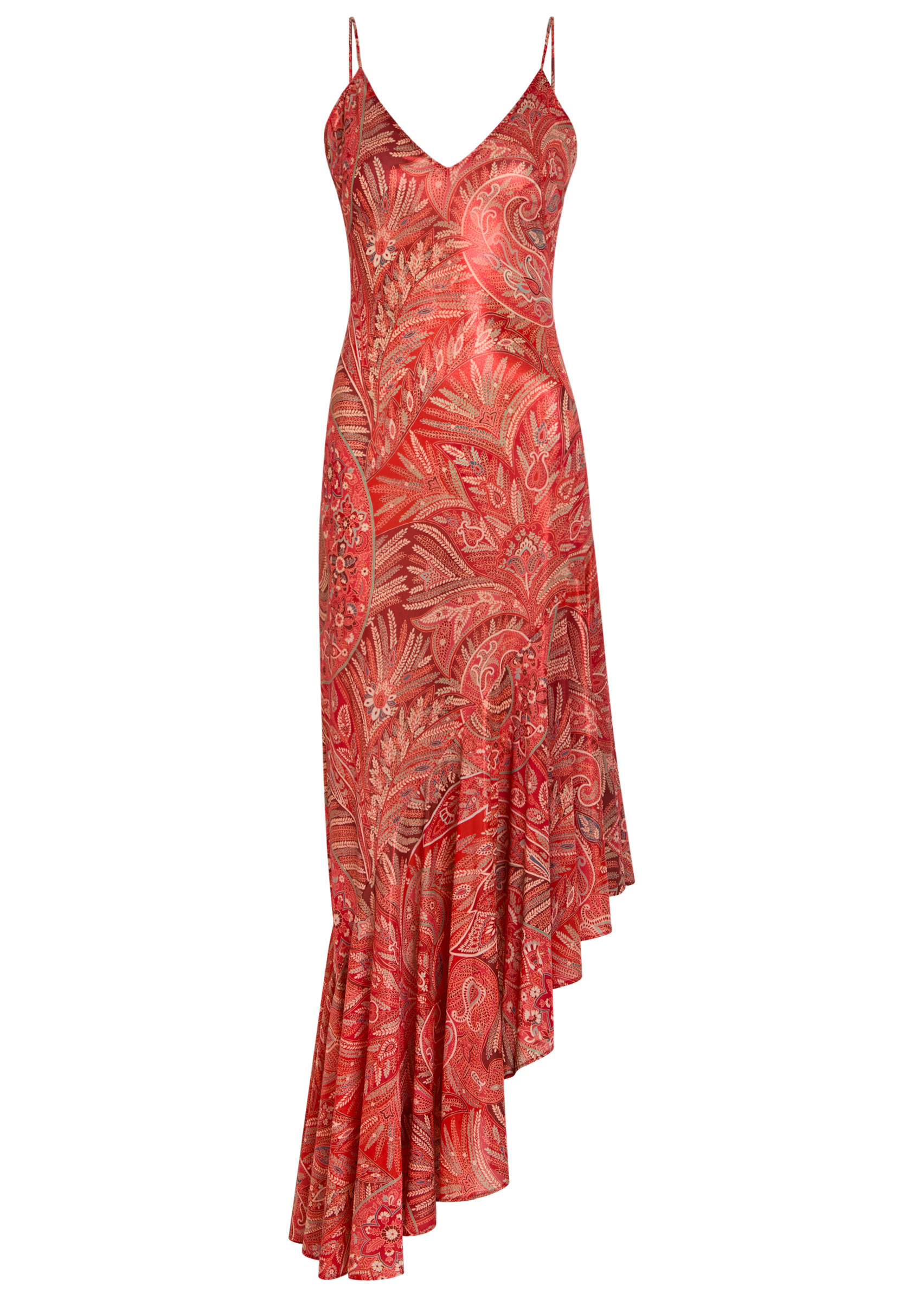 Printed asymmetric chiffon maxi dress | Harvey Nichols