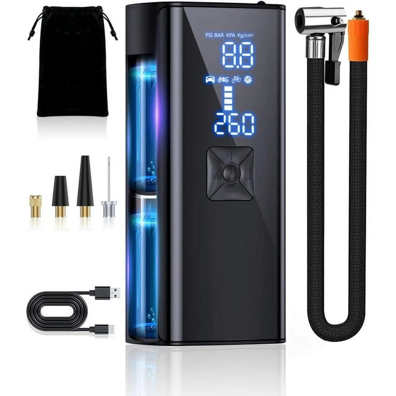 CLKI Tire Inflator 150PSI Portable Air Compressor,for Car Tires with 25000mAh Battery | Walmart (US)