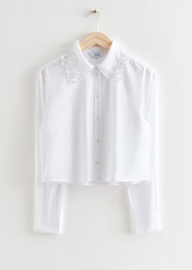 Cropped Floral Embroidery Shirt | & Other Stories (EU + UK)