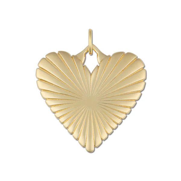 Ribbed Heart of Gold Charm | HART