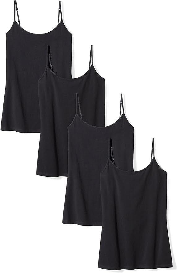 Amazon Essentials Women's Slim-Fit Camisole, Pack of 4 | Amazon (US)