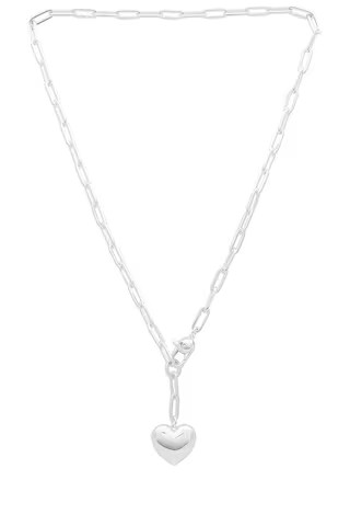 Jenny Bird Puffy Heart Chain Necklace in Silver from Revolve.com | Revolve Clothing (Global)