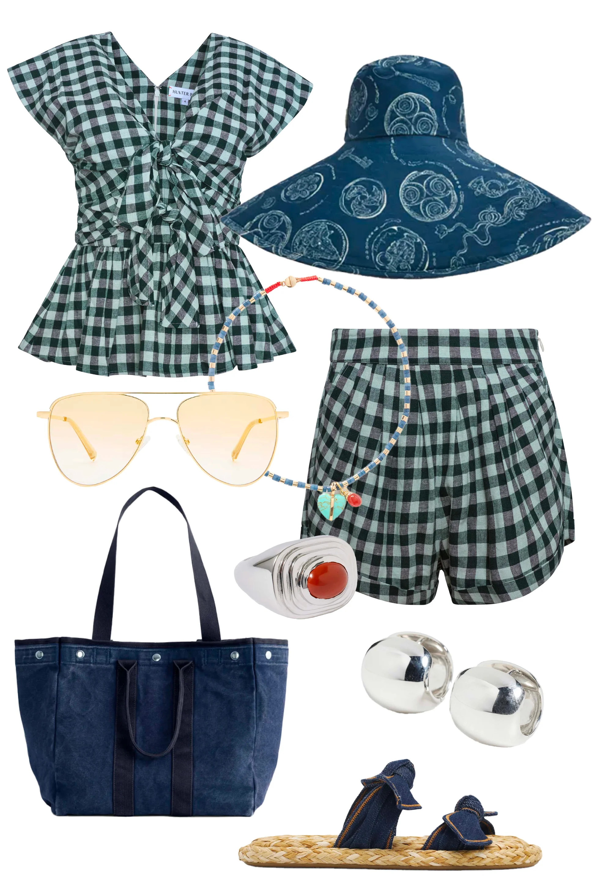 Faye Short | Gingham Mini Shorts | Hunter Bell | Hunter Bell