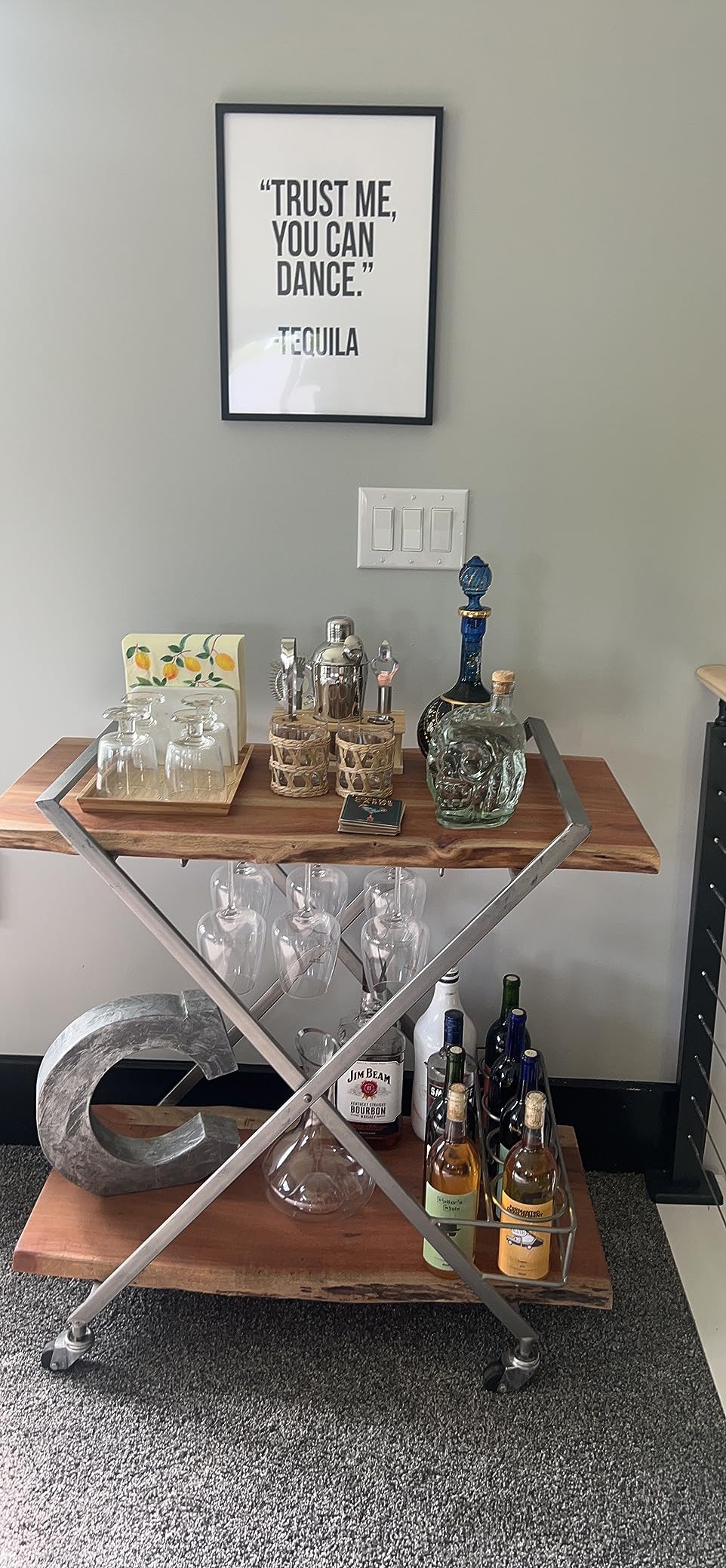 Mixology Bartender Kit - 8-Piece Silver Cocktail Shaker Set with Pine Wood Stand, Recipe Cards, a... | Amazon (US)