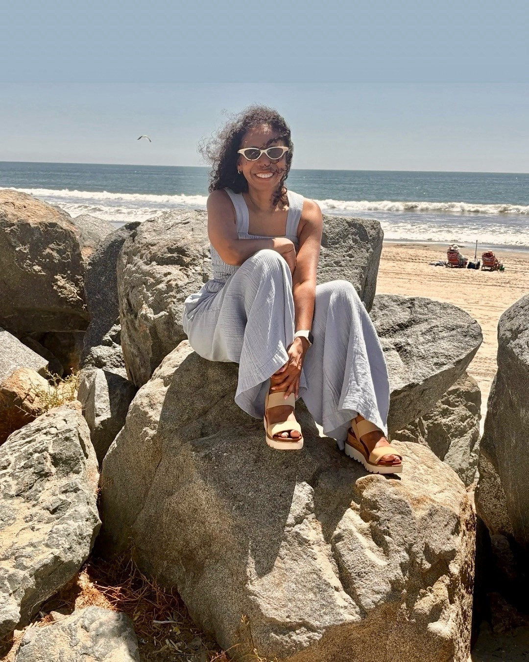 Soaking up the last bit of summer sunshine this Labor Day weekend on Coronado Island.☀️🌊 I am wearing Quince’s 100% Organic Cotton Gauze Smocked Wide Leg Jumpsuit in Ocean Breeze — the perfect lightweight one-and-done look for the beach. Styled with platform wedge ankle strap sandals and ivory cat eye sunnies for an effortless holiday outfit. 💙✨

Shop the look👇🏽

#LaborDayStyle #BeachDayStyle #HolidayWeekendLooks #OOTDShare #ResortStyle #EffortlessStyle #BeachsideChic #JumpsuitStyle #OrganicCottonFashion #BreezyStyle #OceanInspired #CoronadoBeach

#LTKTravel #LTKSeasonal #LTKStyleTip