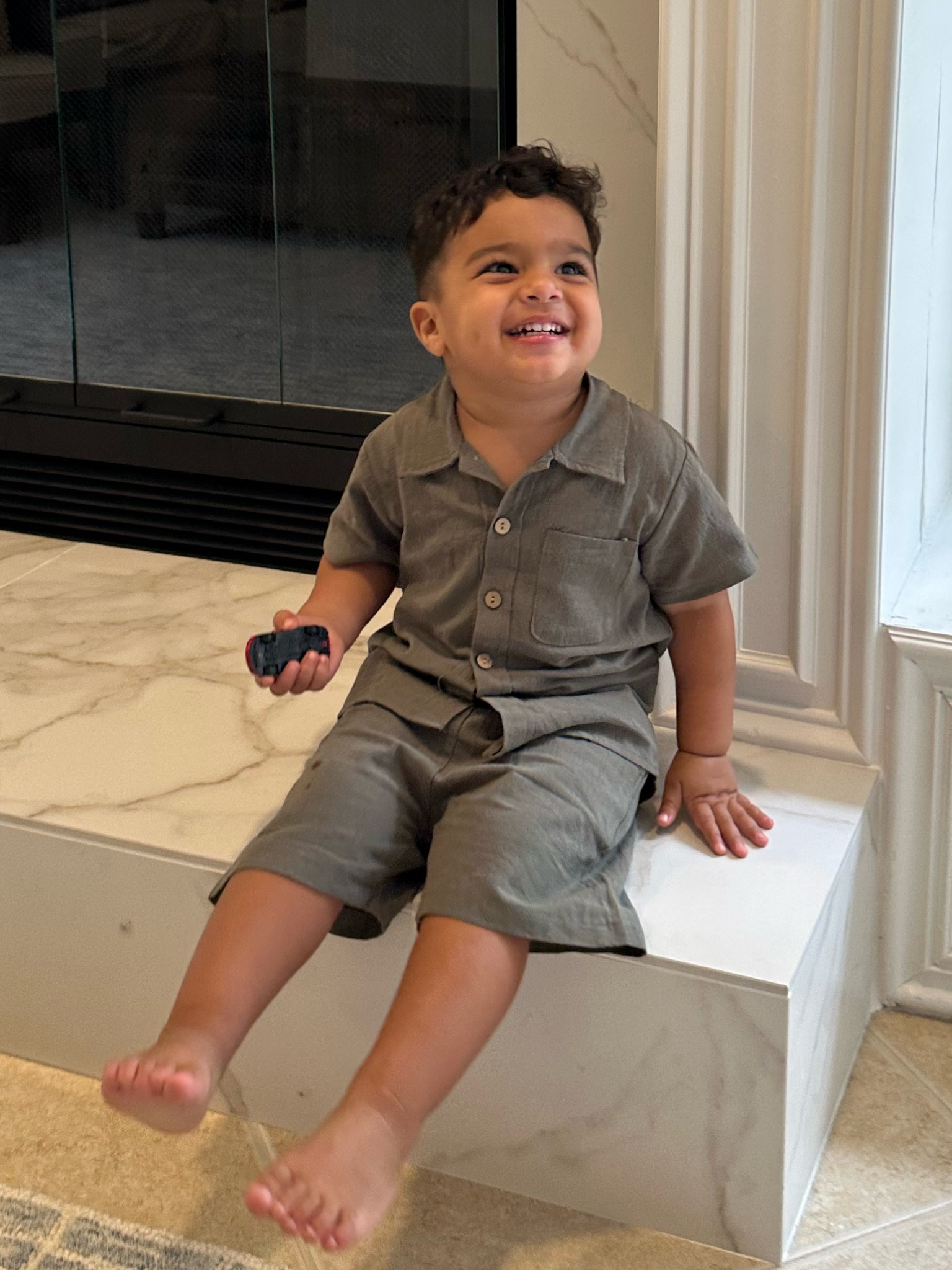 Love this outfit for Yusuf from Walmart, they have it in other colors too. And I linked the sandals he wore with it but it’s not in the photo. I got the shoes in size 9 and outfit in 3-4 years #walmart #boytoddler #boyoutfit  