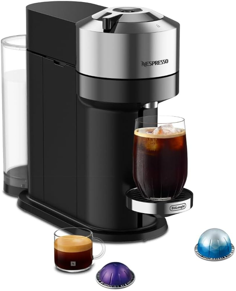 Nespresso Vertuo Next Deluxe Coffee and Espresso Machine by De'Longhi, Chrome | Amazon (US)