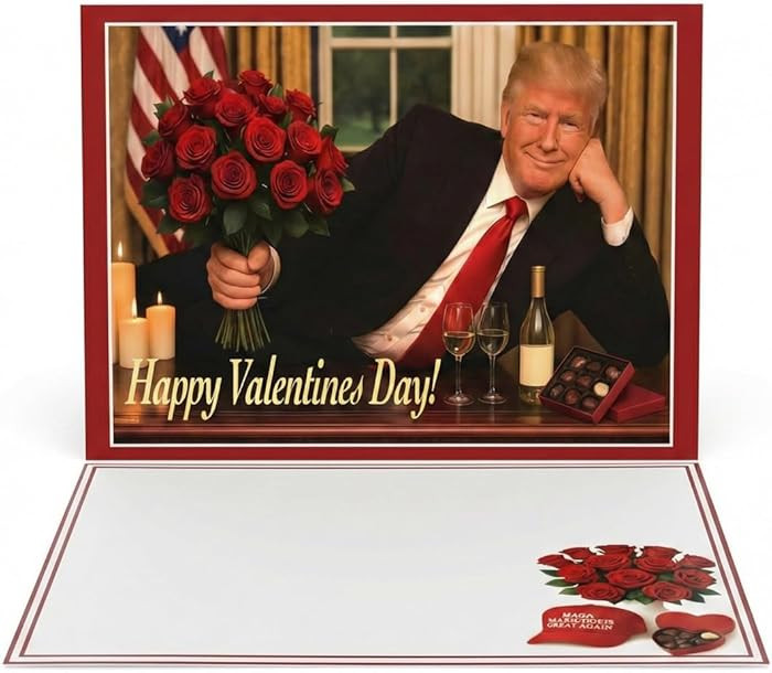 Trump Valentines Day Card - Funny Trump Talking My Message Valentine Card - Making Love Great Aga... | Amazon (US)