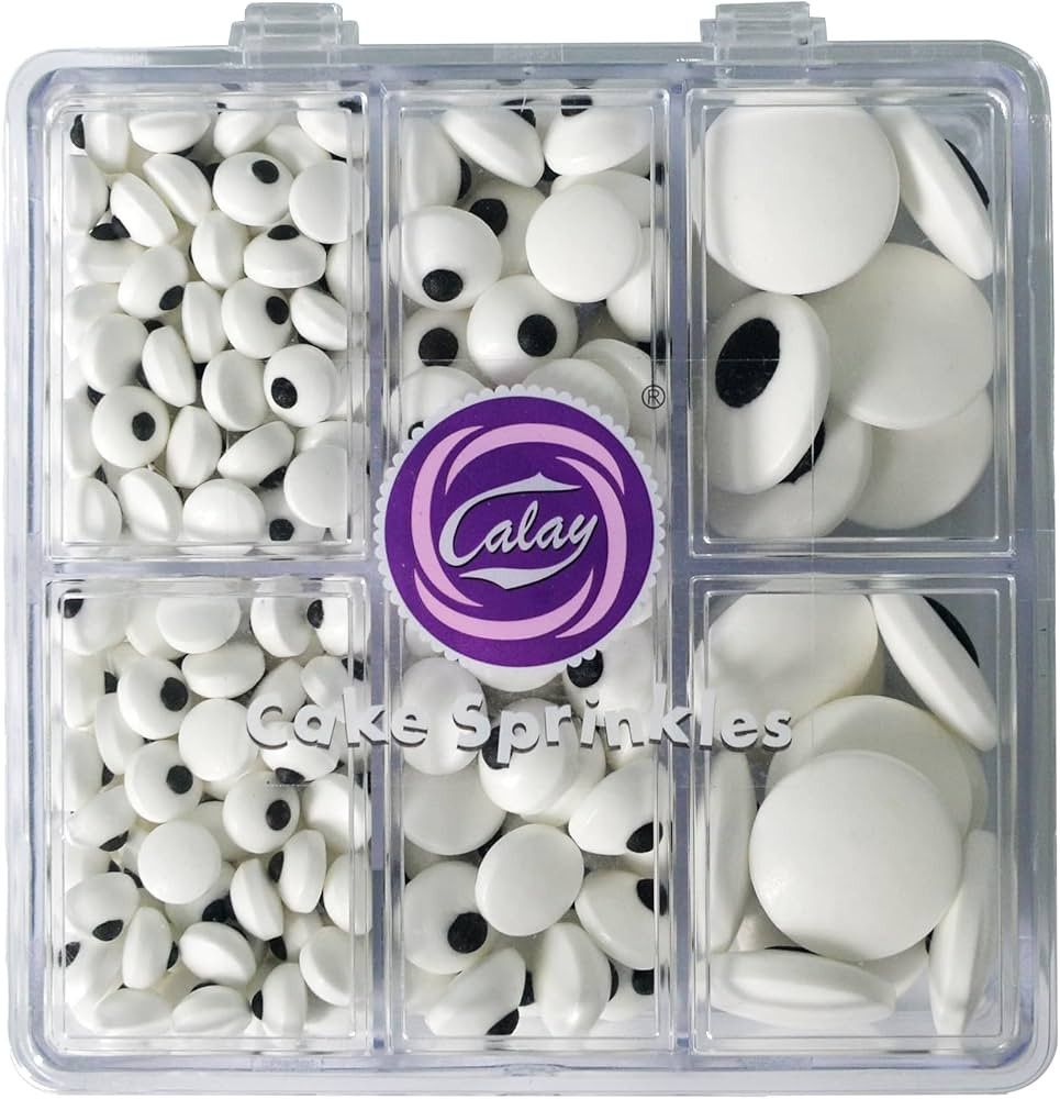 7mm 1cm 2cm Candy Eyes for Decorating Edible Googly Eyes Eyeballs Mix Size Halloween Christmas Sp... | Amazon (US)