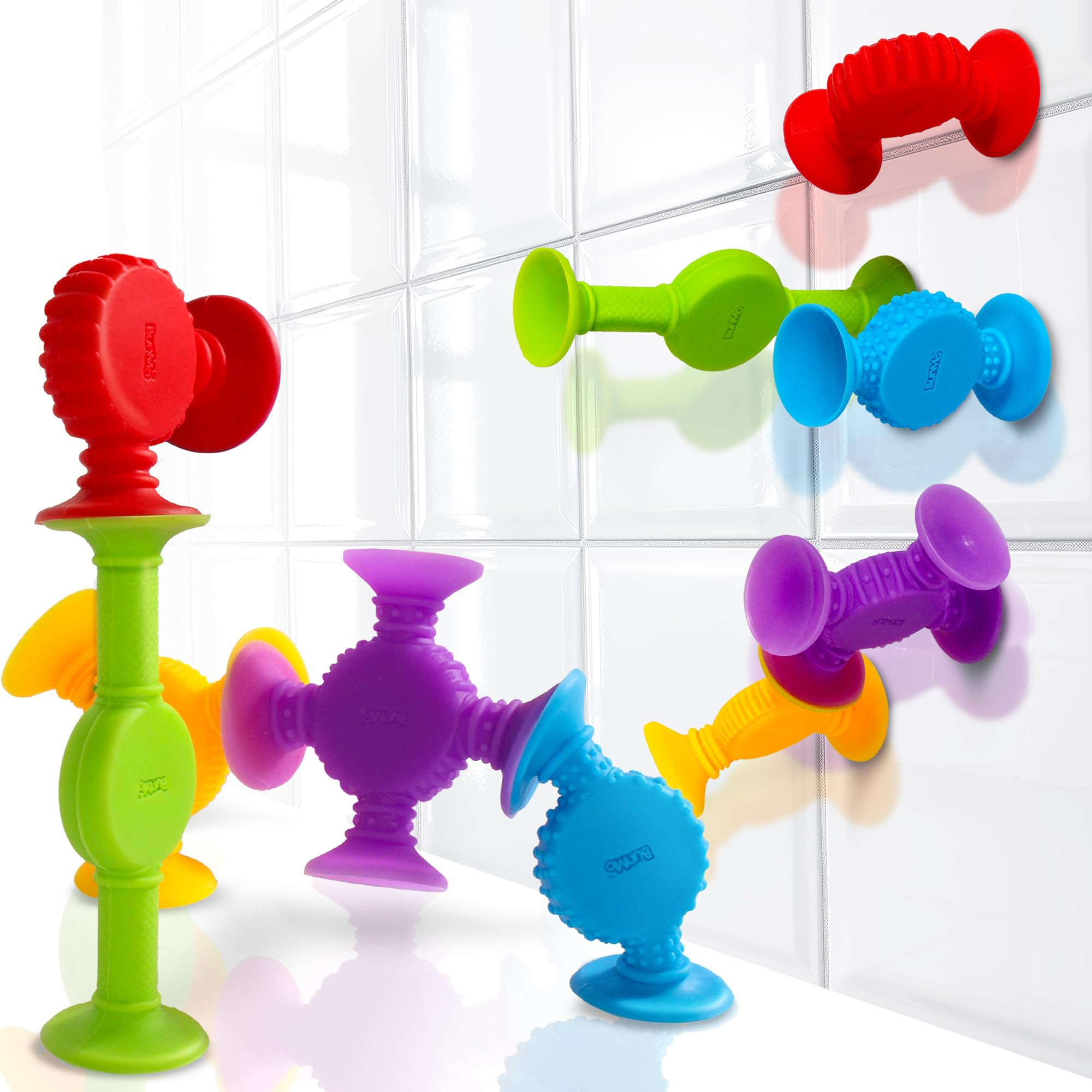BUNMO Suction Bath Toys - Connect, Build, Create - Bath Toy - Hours of Fun & Creativity - Fine Mo... | Amazon (US)