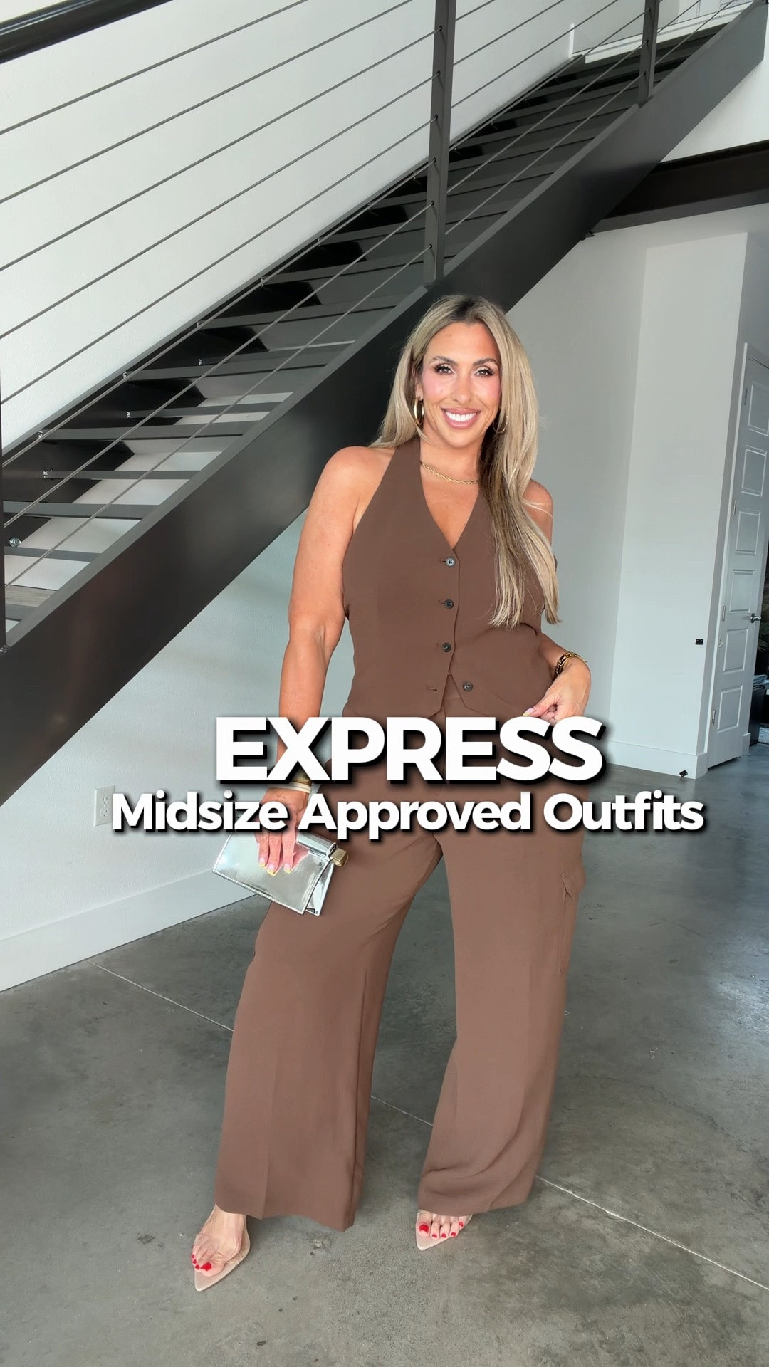 Midsize Looks from Express
I highly recommend everything 10 out of 10. 

Floral Green and black dress size L (true to size and adjustable straps) Stretch in bodice.

Brown set: vest L and pants 12L (TTS and stretch) in the waist 

Black set: pants 12L (true to size and stretchy) also tall girl friendly they touch the ground with 3 inch heels on. 

black halter top L ;true to size and has give also a zipper on side to adjust how it flows across hips) 

Green dress size L (stretch)

White set: pants 12L (stretch in waist) top has adjustable straps and stretch in bodice.

#dresstoexpress
#expresspartner
@Express

#LTKootd #LTKOver40 #LTKMidsize
