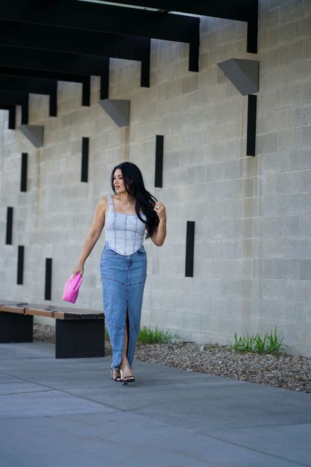 denim on repeat. this corset top is so cute and actually really comfortable. 

#LTKShoeCrush #LTKStyleTip #LTKItBag