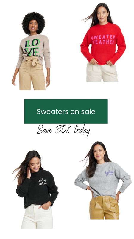 Sweaters on sale.  Both straight and plush size options.   

#LTKSeasonal #LTKsalealert #LTKHoliday