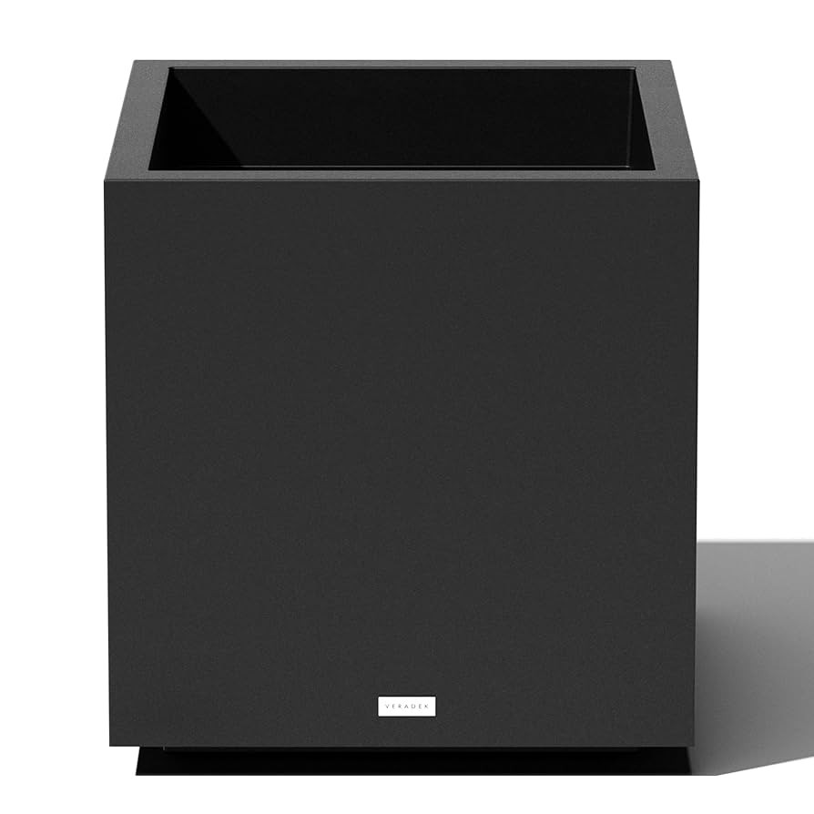 Veradek Block Series Cube Plastic Planter - Large Square Planter for Indoor or Outdoor Patio/Gard... | Amazon (US)