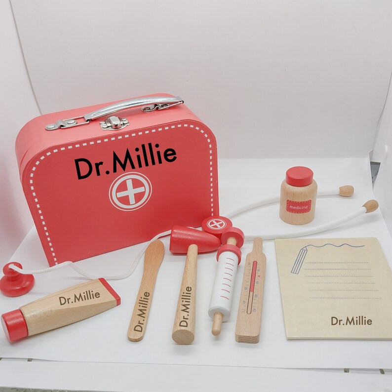 Children's Doctor Play Set, Wooden Kids Doctors Play Kit, Kids Birthday Box, Christmas gift, Dr's... | Etsy (US)