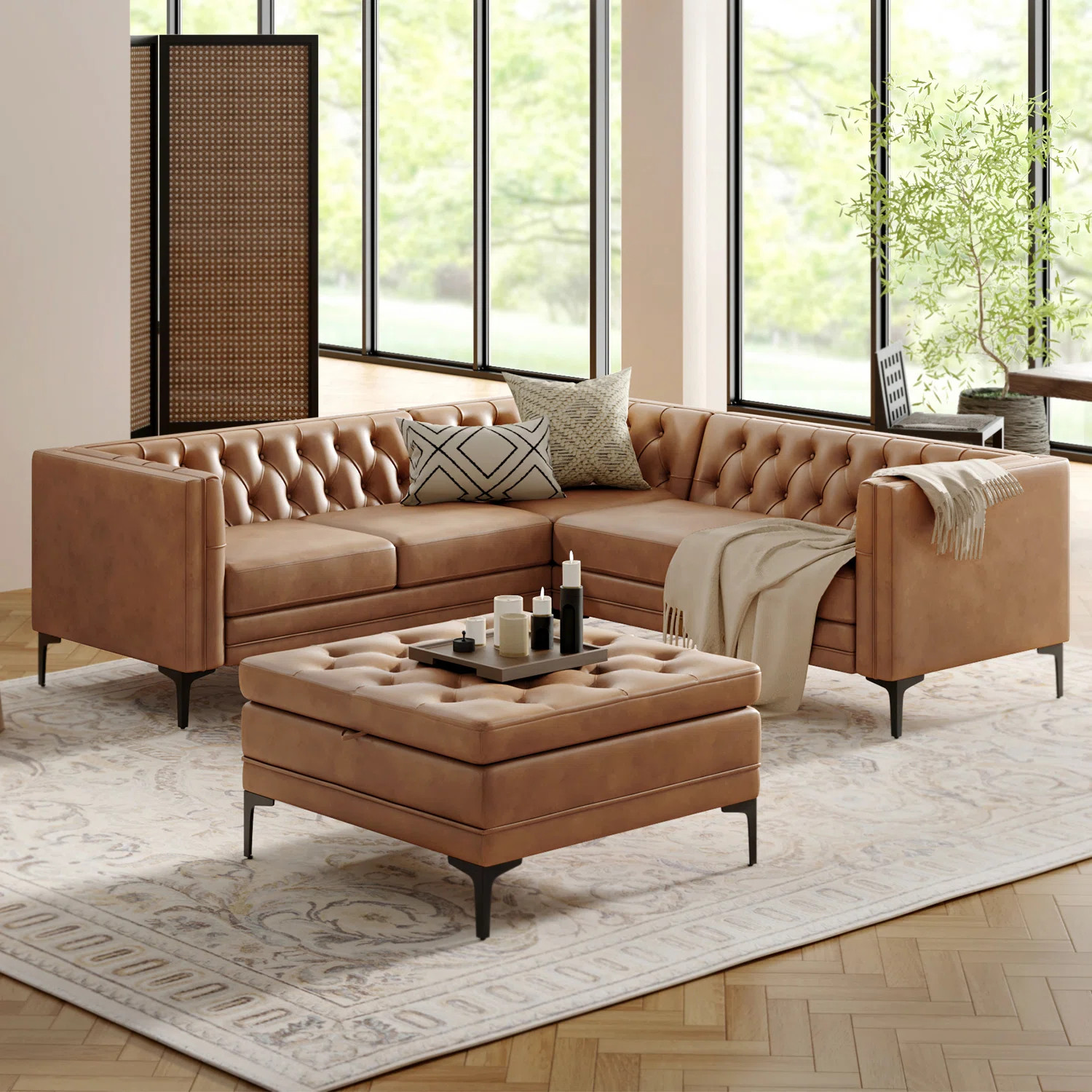 Brinna 2-Piece Faux Leather Living Room Set | Wayfair North America