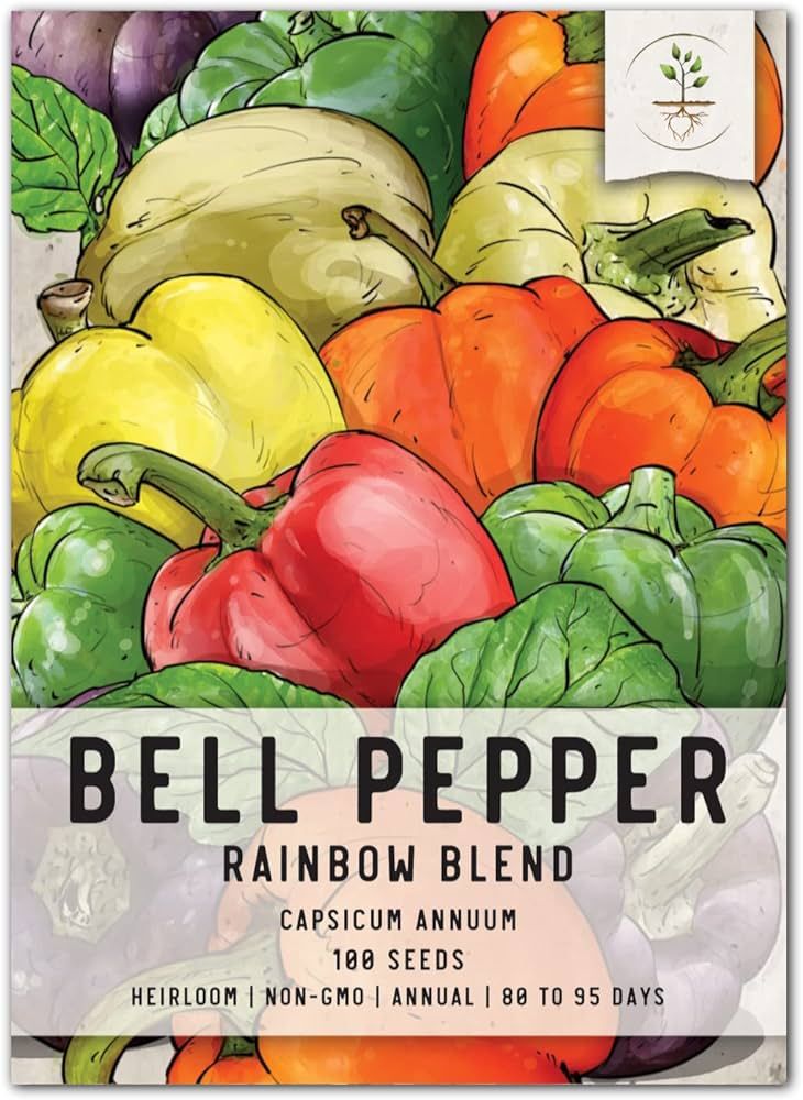 Seed Needs, Rainbow Bell Pepper Seeds for Planting (Capsicum annuum) Heirloom, Non-GMO & Untreate... | Amazon (US)