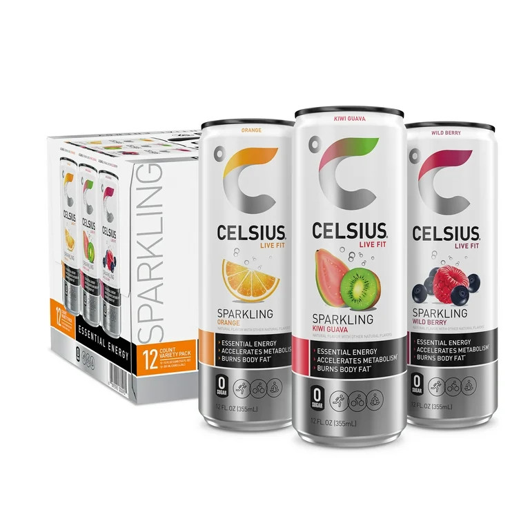 CELSIUS Sparkling Original Variety Pack, Functional Energy Drink 12 fl oz (Pack of 12) | Walmart (US)
