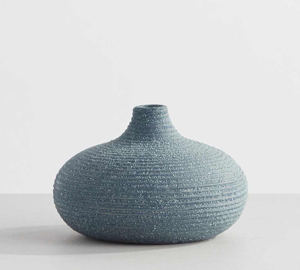 Bondi Handcrafted Terra Cotta Vase Collection - Blue | Pottery Barn (US)