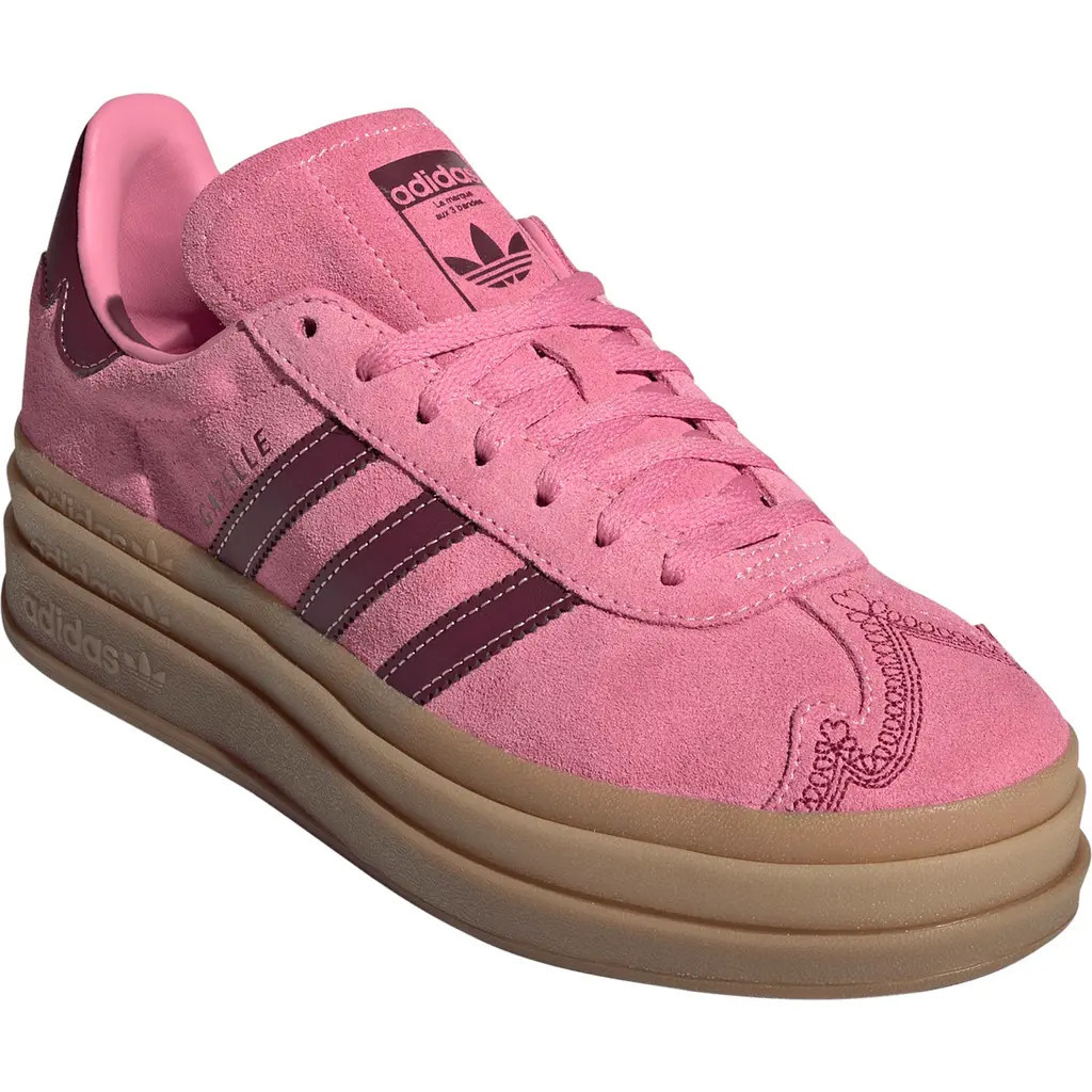 adidas Gazelle Bold Platform Sneaker in Red/Pink Spark/Red at Nordstrom, Size 5.5 | Nordstrom