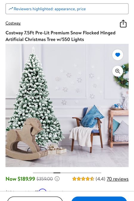 Christmas tree flocked and pre lit, on sale!

#LTKGiftGuide #LTKHolidaySale #LTKHoliday