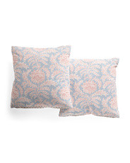 2pk 20x20 Artichoke And Block Print Decorative Pillows | TJ Maxx