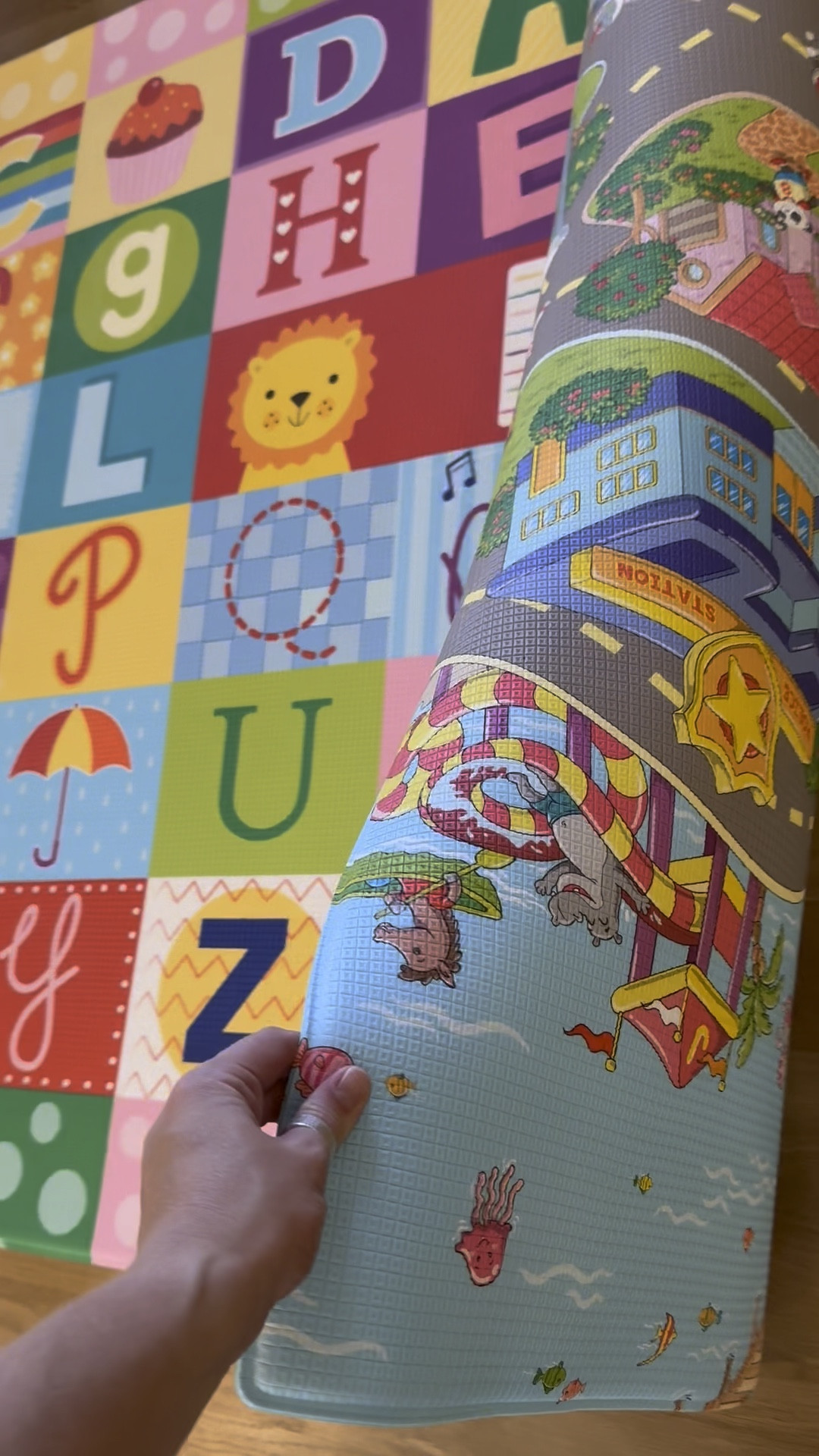 WAIT so these are the BEST mats. People say rotate toys to help with independent play time but let’s not forget to rotate play mats! These double sided play mats are awesome. Heavy, so no sliding, ♻️ eco-friendly, baby safe materials, amazing quality. So worth it! They have so many designs to fit whatever vibe you’re going for  

#LTKSaleAlert #LTKBaby #LTKKids