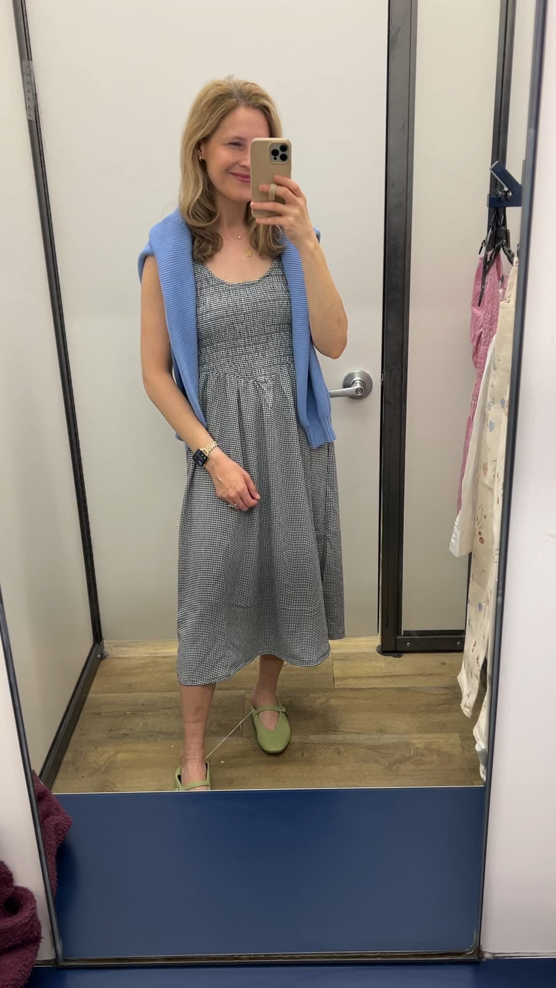 Cute Old Navy dress under $20 now on sale, several colors, lightweight and stretchy, just barely covers regular bra straps. I’m in a small. 

#LTKOver40