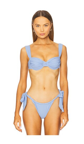 Sol Bikini Top in Blue | Revolve Clothing (Global)