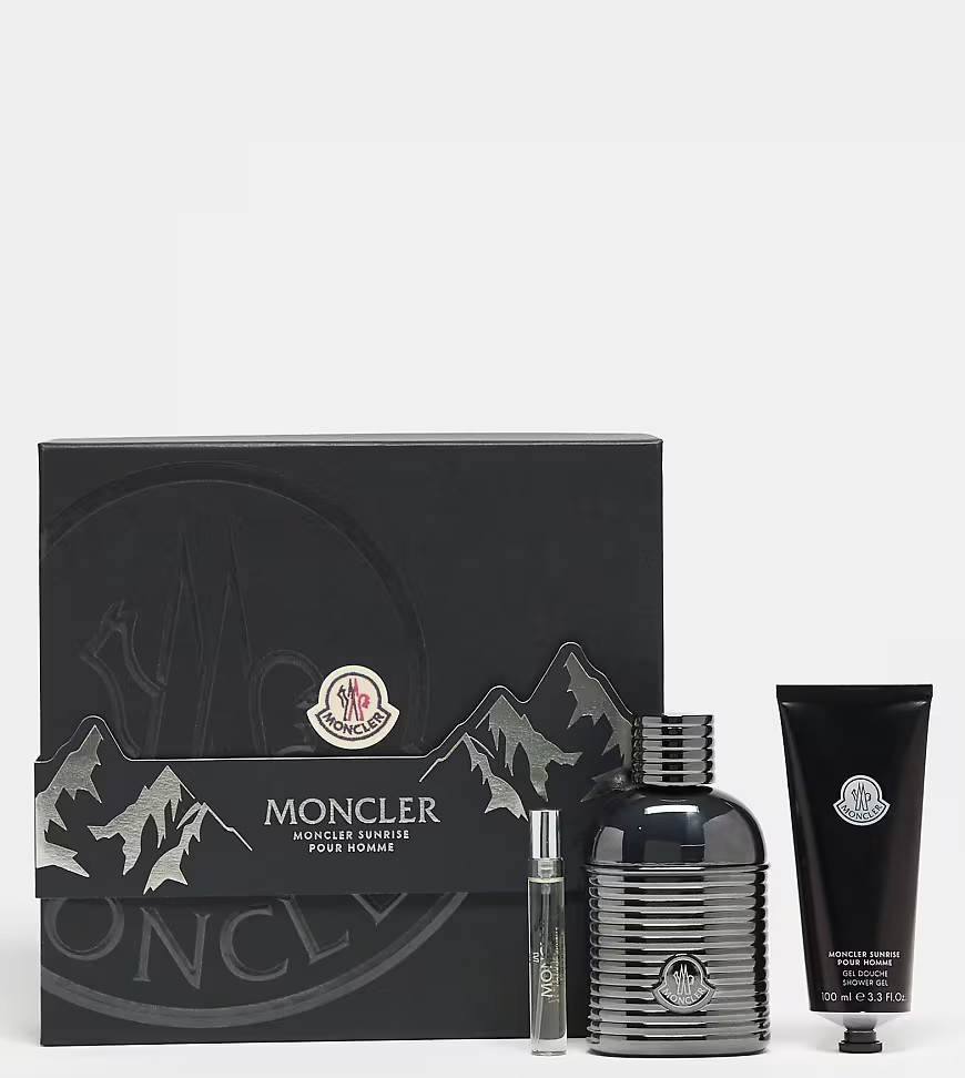 Moncler Sunrise Pour Homme Gift Set: Eau de Parfum 100ml + Shower Gel 100ml + Travel Spray 7.5ml-No colour | ASOS (Global)