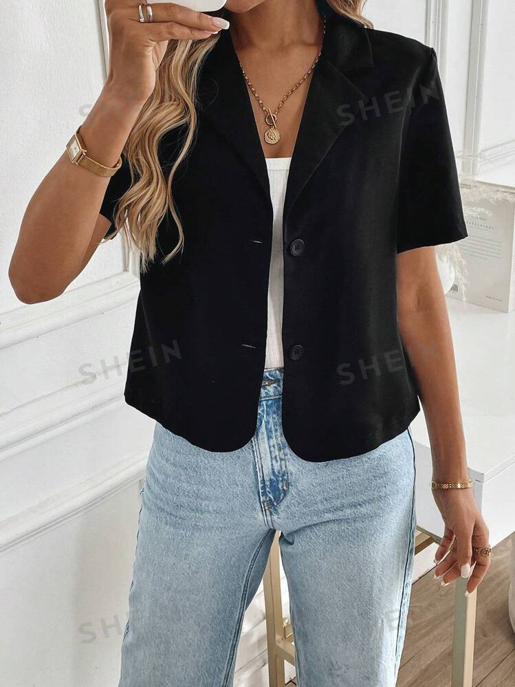 SHEIN Essnce Ladies Regular Fit Blazer, Women's Business Suit Jacket, Graduation Attire | SHEIN | SHEIN