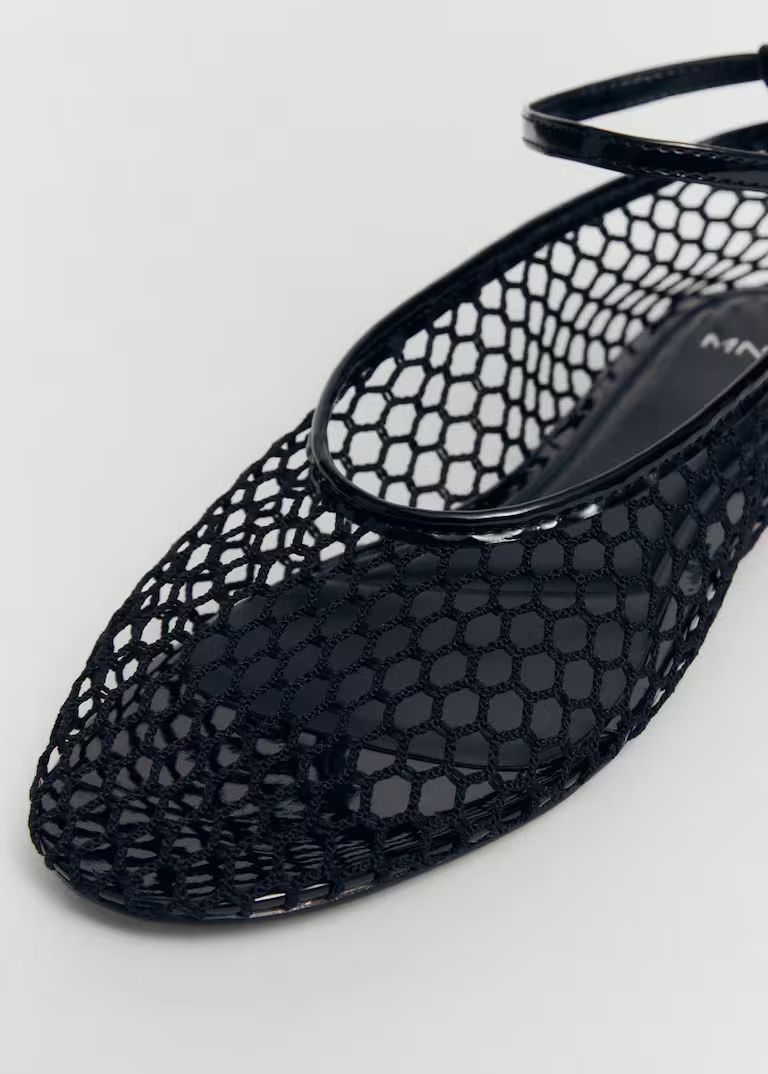 Ballerinas with mesh bracelet -  Women | Mango USA | MANGO (US)