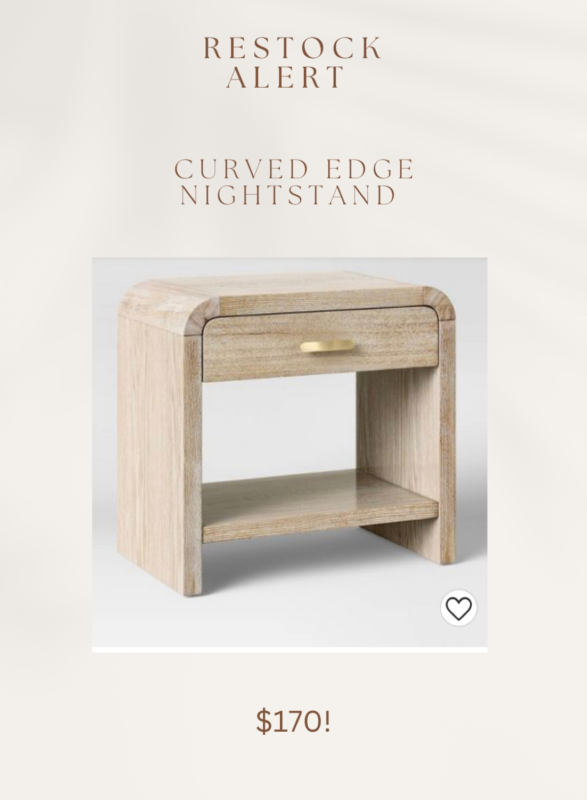 Zebrina Wood Nightstand with … curated on LTK