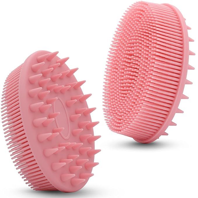 Upgrade 2 in 1 Bath and Shampoo Brush, Silicone Body Scrubber for Use in Shower, Exfoliating Body... | Amazon (US)